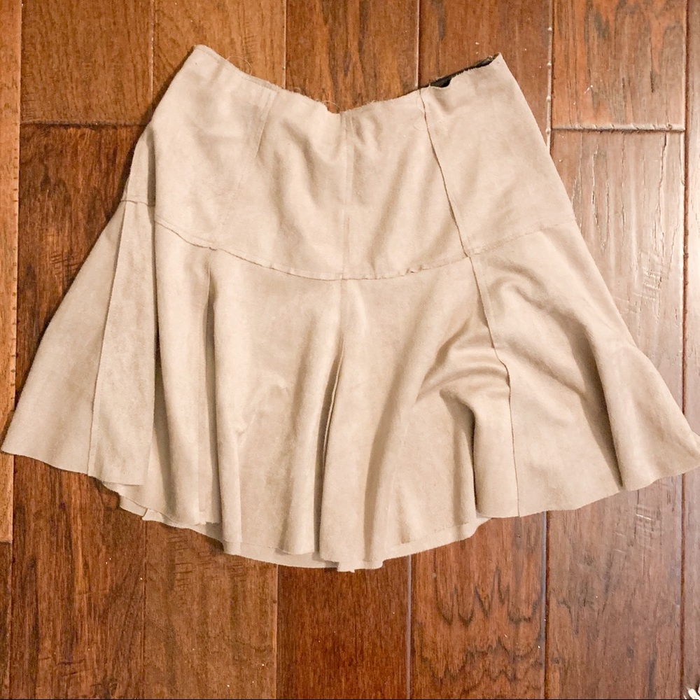 NWOT Suede Flowy Skirt